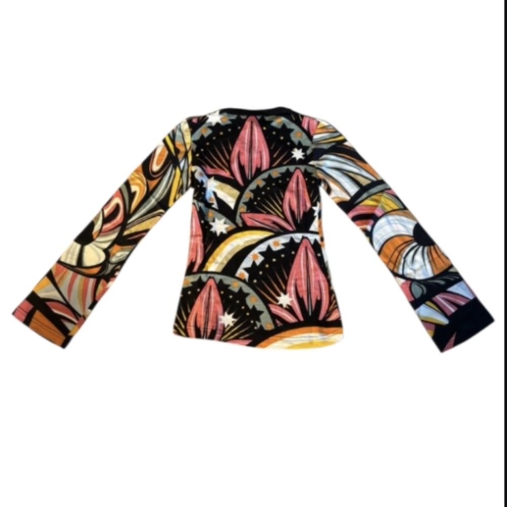 NWT Vintage Y2K Hayes Top S Long Flare Sleeve Custo Barcelona T-shirt Graphic - Picture 3 of 8